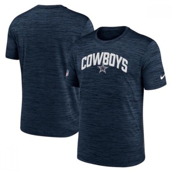 Men's Dallas Cowboys Navy On-Field Sideline Velocity T-Shirt Men's Dallas Cowboys Navy On-Field Sideline Velocity T-Shirt