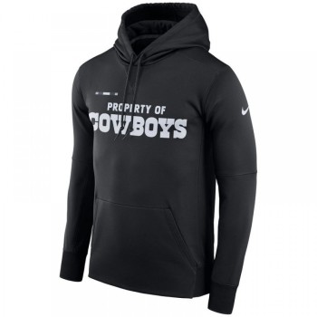 Men's Dallas Cowboys Black Sideline Property Of Performance Pullover Hoodie Men's Dallas Cowboys Black Sideline Property Of Performance Pullover Hoodie