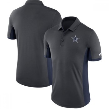 Men's Dallas Cowboys Charcoal Navy Evergreen Polo Men's Dallas Cowboys Charcoal Navy Evergreen Polo