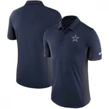 Men's Dallas Cowboys Navy Charcoal Evergreen Polo Men's Dallas Cowboys Navy Charcoal Evergreen Polo