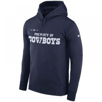 Men's Dallas Cowboys Navy Sideline Property Of Performance Pullover Hoodie Men's Dallas Cowboys Navy Sideline Property Of Performance Pullover Hoodie