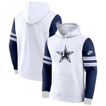 Men's Dallas Cowboys White/Navy Pullover Hoodie Men's Dallas Cowboys White/Navy Pullover Hoodie