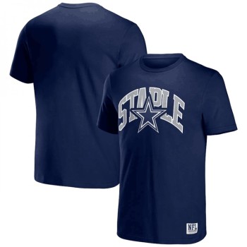 Men's Dallas Cowboys x Staple Navy Logo Lockup T-Shirt Men's Dallas Cowboys x Staple Navy Logo Lockup T-Shirt