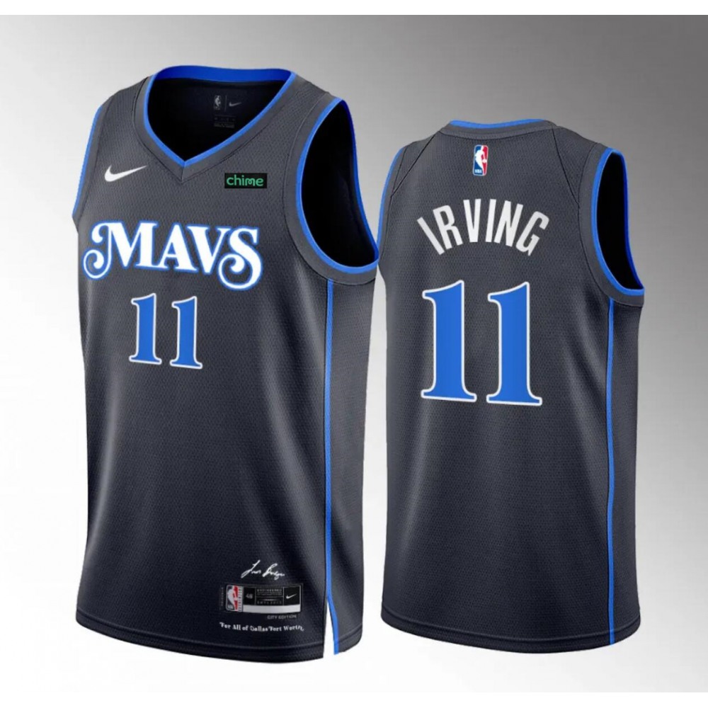 Men's Dallas Mavericks #11 Kyrie Irving Black 2023/24 City Edition Stitched Basketball Jersey