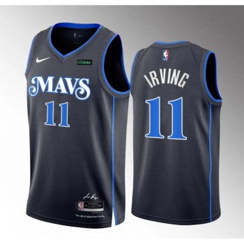 Men's Dallas Mavericks #11 Kyrie Irving Black 2023/24 City Edition Stitched Basketball Jersey Men's Dallas Mavericks #11 Kyrie Irving Black 2023/24 City Edition Stitched Basketball Jersey