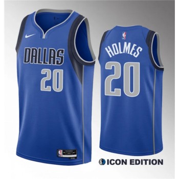 Men's Dallas Mavericks #20 Richaun Holmes Blue 2023 Draft Icon Edition Stitched Basketball Jersey Men's Dallas Mavericks #20 Richaun Holmes Blue 2023 Draft Icon Edition Stitched Basketball Jersey