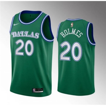 Men's Dallas Mavericks #20 Richaun Holmes Green 2023 Draft Classic Edition Stitched Basketball Jersey Men's Dallas Mavericks #20 Richaun Holmes Green 2023 Draft Classic Edition Stitched Basketball Jersey