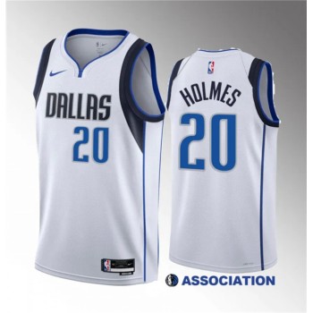 Men's Dallas Mavericks #20 Richaun Holmes White 2023 Draft Association Edition Stitched Basketball Jersey Men's Dallas Mavericks #20 Richaun Holmes White 2023 Draft Association Edition Stitched Basketball Jersey