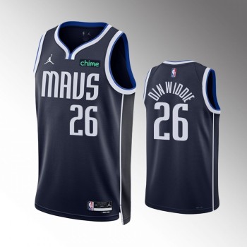 Men's Dallas Mavericks #26 Spencer Dinwiddie Navy Statement Edition Stitched Basketball Jersey Men's Dallas Mavericks #26 Spencer Dinwiddie Navy Statement Edition Stitched Basketball Jersey