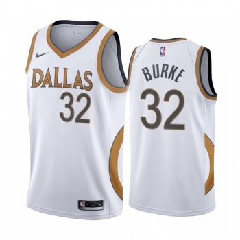 Men's Dallas Mavericks #32 Trey Burke 2020 White City Edition Stitched Jersey Men's Dallas Mavericks #32 Trey Burke 2020 White City Edition Stitched Jersey