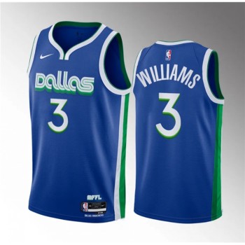 Men's Dallas Mavericks #3 Grant Williams Blue City Edition Stitched Basketball Jersey Men's Dallas Mavericks #3 Grant Williams Blue City Edition Stitched Basketball Jersey