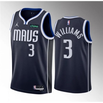 Men's Dallas Mavericks #3 Grant Williams Navy Statement Edition Stitched Basketball Jersey Men's Dallas Mavericks #3 Grant Williams Navy Statement Edition Stitched Basketball Jersey