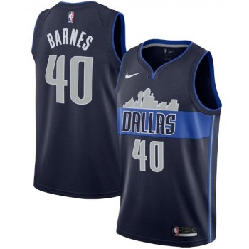 Men's Dallas Mavericks #40 Harrison Barnes Navy Statement Edition Swingman Stitched Jersey Men's Dallas Mavericks #40 Harrison Barnes Navy Statement Edition Swingman Stitched Jersey