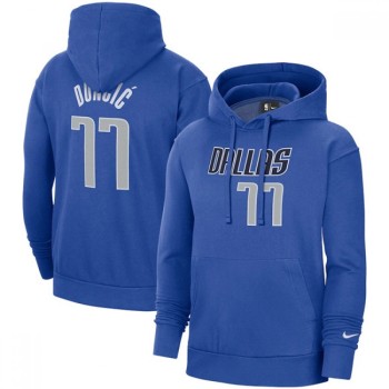 Men's Dallas Mavericks #77 Luka Doncic 2021 Blue Pullover Hoodie Men's Dallas Mavericks #77 Luka Doncic 2021 Blue Pullover Hoodie
