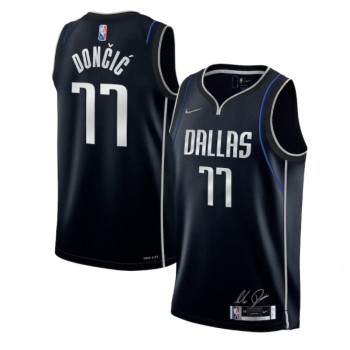 Men's Dallas Mavericks #77 Luka Doncic 2022 Navy 75th Anniversary Select Series Rookie of the Year Swingman Jersey Men's Dallas Mavericks #77 Luka Doncic 2022 Navy 75th Anniversary Select Series Rookie of the Year Swingman Jersey