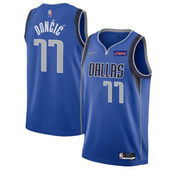 Men's Dallas Mavericks #77 Luka Doncic 75th Anniversary Blue Stitched Basketball Jersey Men's Dallas Mavericks #77 Luka Doncic 75th Anniversary Blue Stitched Basketball Jersey
