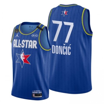 Men's Dallas Mavericks #77 Luka Doncic Blue 2020 All-Star Stitched NBA Jersey Men's Dallas Mavericks #77 Luka Doncic Blue 2020 All-Star Stitched NBA Jersey