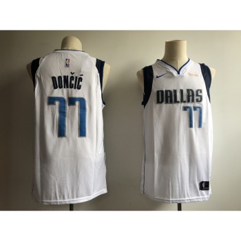 Men's Dallas Mavericks #77 Luka Doncic White Swingman Stitched NBA Jersey