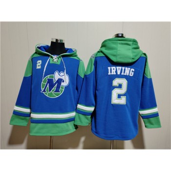 Men's Dallas Mavericks #2 Kyrie Irving Royal Ageless Must-Have Lace-Up Pullover Hoodie Men's Dallas Mavericks #2 Kyrie Irving Royal Ageless Must-Have Lace-Up Pullover Hoodie