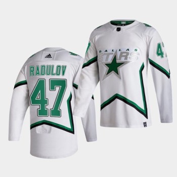 Men's Dallas Stars #47 Alexander Radulov White 2020-21 Reverse Retro Stitched Jersey Men's Dallas Stars #47 Alexander Radulov White 2020-21 Reverse Retro Stitched Jersey