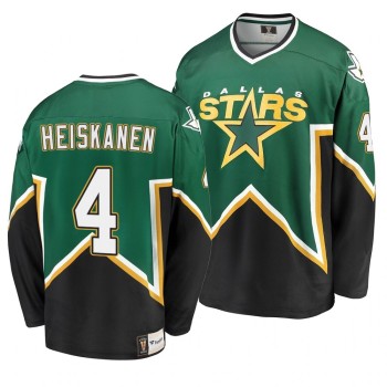 Men's Dallas Stars #4 Miro Heiskanen Green Heritage Premier Breakaway Jersey Men's Dallas Stars #4 Miro Heiskanen Green Heritage Premier Breakaway Jersey