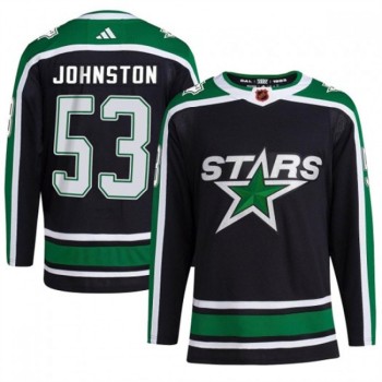 Men's Dallas Stars #53 Wyatt Johnston Black 2022-23 Reverse Retro Stitched Jersey Men's Dallas Stars #53 Wyatt Johnston Black 2022-23 Reverse Retro Stitched Jersey