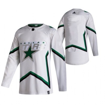 Men's Dallas Stars Blank 2020/21 White 2020-21 Reverse Retro Stitched Jersey Men's Dallas Stars Blank 2020/21 White 2020-21 Reverse Retro Stitched Jersey