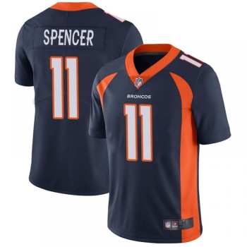 Men's Denver Broncos #11 Diontae Spencer Navy Vapor Untouchable Limited Stitched Jersey Men's Denver Broncos #11 Diontae Spencer Navy Vapor Untouchable Limited Stitched Jersey