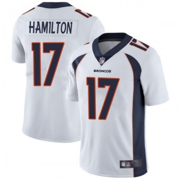 Men's Denver Broncos #17 DaeSean Hamilton White Vapor Untouchable Limited Stitched Jersey Men's Denver Broncos #17 DaeSean Hamilton White Vapor Untouchable Limited Stitched Jersey
