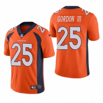 Men's Denver Broncos #25 Melvin Gordon III Orange Vapor Untouchable Limited Stitched Jersey Men's Denver Broncos #25 Melvin Gordon III Orange Vapor Untouchable Limited Stitched Jersey