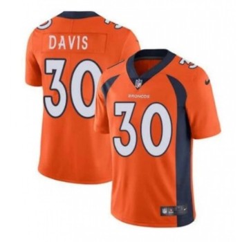 Men's Denver Broncos #30 Terrell Davis Orange Vapor Untouchable Limited Stitched Jersey Men's Denver Broncos #30 Terrell Davis Orange Vapor Untouchable Limited Stitched Jersey