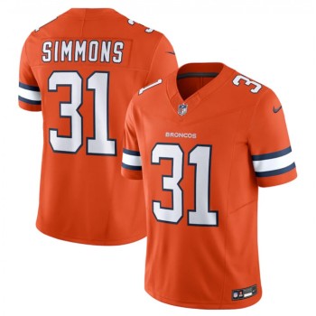 Men's Denver Broncos #31 Justin Simmons Orange 2023 F.U.S.E. Vapor Untouchable Stitched Jersey Men's Denver Broncos #31 Justin Simmons Orange 2023 F.U.S.E. Vapor Untouchable Stitched Jersey