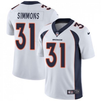 Men's Denver Broncos #31 Justin Simmons White Vapor Untouchable Limited Stitched NFL Jersey Men's Denver Broncos #31 Justin Simmons White Vapor Untouchable Limited Stitched NFL Jersey