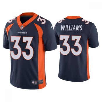Men's Denver Broncos #33 Javonte Williams Navy Vapor Untouchable Limited Stitched Jersey Men's Denver Broncos #33 Javonte Williams Navy Vapor Untouchable Limited Stitched Jersey