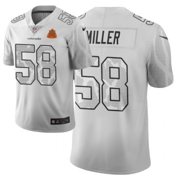 Men's Denver Broncos #58 Von Miller White 2019 City Edition Limited Stitched NFL Jersey Men's Denver Broncos #58 Von Miller White 2019 City Edition Limited Stitched NFL Jersey