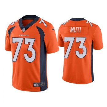 Men's Denver Broncos #73 Netane Muti Orange Vapor Untouchable Limited Stitched Jersey Men's Denver Broncos #73 Netane Muti Orange Vapor Untouchable Limited Stitched Jersey