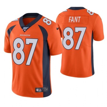 Men's Denver Broncos #87 Noah Fant Orange 2019 100th Season Vapor Untouchable Limited Stitched NFL Jersey Men's Denver Broncos #87 Noah Fant Orange 2019 100th Season Vapor Untouchable Limited Stitched NFL Jersey
