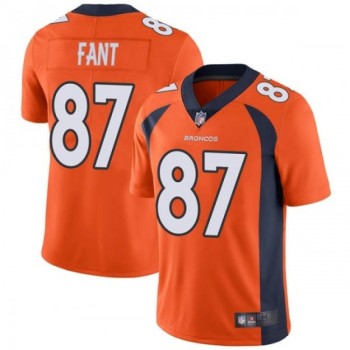 Men's Denver Broncos #87 Noah Fant Orange Vapor Untouchable Limited Stitched Jersey Men's Denver Broncos #87 Noah Fant Orange Vapor Untouchable Limited Stitched Jersey