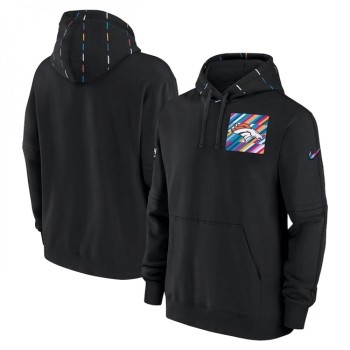 Men's Denver Broncos Black 2023 Crucial Catch Club Pullover Hoodie Men's Denver Broncos Black 2023 Crucial Catch Club Pullover Hoodie