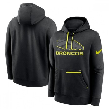 Men's Denver Broncos Black Volt Pullover Hoodie Men's Denver Broncos Black Volt Pullover Hoodie