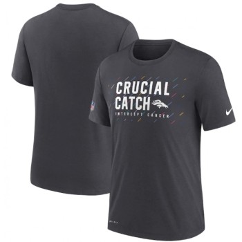 Men's Denver Broncos Charcoal 2021 Crucial Catch Performance T-Shirt Men's Denver Broncos Charcoal 2021 Crucial Catch Performance T-Shirt