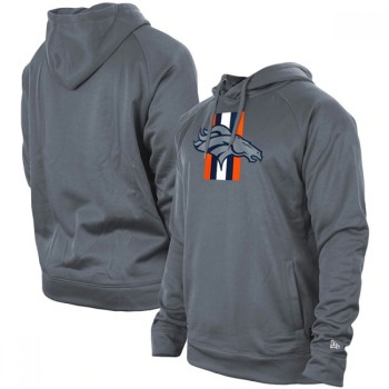 Men's Denver Broncos Gray New Era Training Camp Raglan Pullover Hoodie Men's Denver Broncos Gray New Era Training Camp Raglan Pullover Hoodie