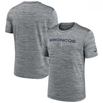 Men's Denver Broncos Grey Velocity Performance T-Shirt Men's Denver Broncos Grey Velocity Performance T-Shirt