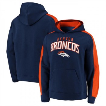 Men's Denver Broncos Navy Game Time Arch Pullover Hoodie Men's Denver Broncos Navy Game Time Arch Pullover Hoodie
