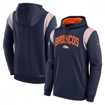Men's Denver Broncos Navy Sideline Stack Performance Pullover Hoodie 001 Men's Denver Broncos Navy Sideline Stack Performance Pullover Hoodie 001