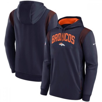 Men's Denver Broncos Navy Sideline Stack Performance Pullover Hoodie 002 Men's Denver Broncos Navy Sideline Stack Performance Pullover Hoodie 002