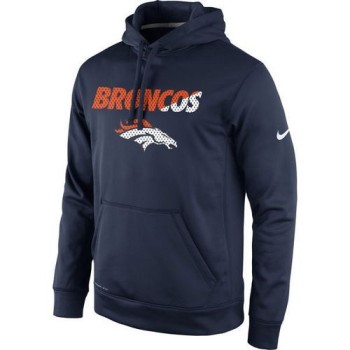 Men's Denver Broncos Navy Kick Off Staff Performance Pullover Hoodie Men's Denver Broncos Navy Kick Off Staff Performance Pullover Hoodie