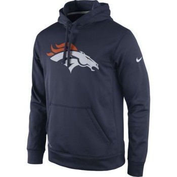 Men's Denver Broncos Navy Practice Performance Pullover Hoodie Men's Denver Broncos Navy Practice Performance Pullover Hoodie