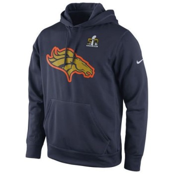 Men's Denver Broncos Navy Super Bowl 50 Bound Team Travel Performance Pullover Hoodie Men's Denver Broncos Navy Super Bowl 50 Bound Team Travel Performance Pullover Hoodie