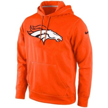 Men's Denver Broncos Orange KO Logo Essential Hoodie Men's Denver Broncos Orange KO Logo Essential Hoodie